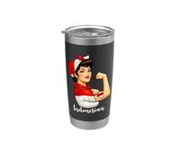 Proud Strong Indonesian Girl Woman Girlfriend Indonesia Flag Vaso térmico de acero inoxidable de doble pared