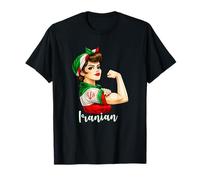 Proud Strong Iranian Girl Woman Girlfriend Iran Flag Camiseta