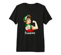 Proud Strong Iranian Girl Woman Girlfriend Iran Flag Camiseta Premium