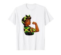 Proud Strong Jamaican Girl Woman Girlfriend Jamaica Flag Camiseta