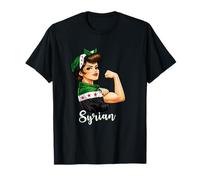 Proud Strong Syrian Girl Woman Girlfriend New Syria Flag Camiseta