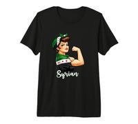 Proud Strong Syrian Girl Woman Girlfriend New Syria Flag Camiseta Premium