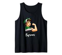 Proud Strong Syrian Girl Woman Girlfriend New Syria Flag Camiseta sin Mangas