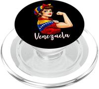 Proud Strong Venezuelan Girl Woman Girlfriend Venezuela Flag PopSockets PopGrip para MagSafe