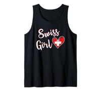 Proud Swiss Girl Switzerland Flag Swiss Girlfriend Wife Camiseta sin Mangas