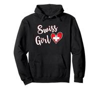 Proud Swiss Girl Switzerland Flag Swiss Girlfriend Wife Sudadera con Capucha