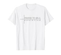 Proud To Be A Christian Camiseta gráfica económica, Hombre, Blanco, M