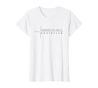 Proud To Be A Christian Camiseta gráfica económica, Mujer, Blanco, XL