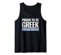 Proud To Be Greek Grecia Vintage Bandera Griego Camiseta sin Mangas