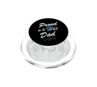 Proud To Be His Dad Transgender Pride Flag Trans Hijo PopSockets PopGrip para MagSafe