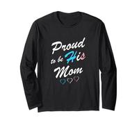 Proud To Be His Mom Transgender Pride Flag Trans Hijo Manga Larga