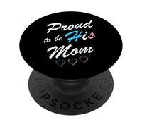 Proud To Be His Mom Transgender Pride Flag Trans Hijo PopSockets PopGrip Adhesivo