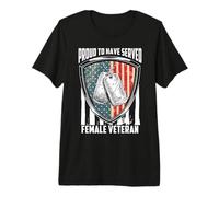 Proud To Have Served Female Veteran Day 4th of July Camiseta Premium