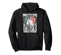 Proud To Have Served Female Veteran Day 4th of July Sudadera con Capucha