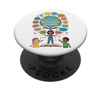 Proud To Teach Multilingual Learners ELL Education Classroom PopSockets PopGrip Adhesivo