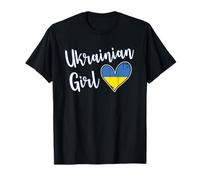 Proud Ukrainian Girl Ukraine Flag Ukrainian Girlfriend Wife Camiseta