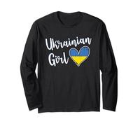 Proud Ukrainian Girl Ukraine Flag Ukrainian Girlfriend Wife Manga Larga