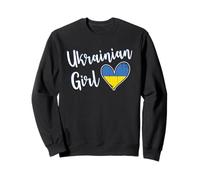 Proud Ukrainian Girl Ukraine Flag Ukrainian Girlfriend Wife Sudadera