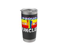 Proud Uncle LGBTQ Rainbow Flag Step LGBT Pride Month Vaso térmico de acero inoxidable de doble pared