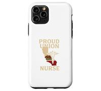 Proud Union Nurse California Flag RN Labor Rights Design Carcasa para iPhone 11 Pro