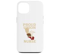Proud Union Nurse California Flag RN Labor Rights Design Carcasa para iPhone 13