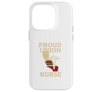 Proud Union Nurse California Flag RN Labor Rights Design Carcasa para iPhone 14 Pro