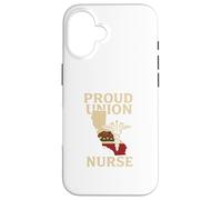 Proud Union Nurse California Flag RN Labor Rights Design Carcasa para iPhone 16