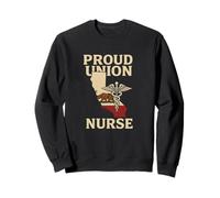 Proud Union Nurse California Flag RN Labor Rights Design Sudadera