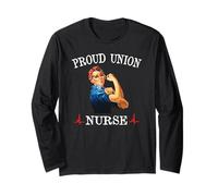 Proud Union Nurse Safe Staffing Saves Night Shift RN ER ICU Manga Larga