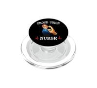 Proud Union Nurse Safe Staffing Saves Night Shift RN ER ICU PopSockets PopGrip para MagSafe
