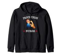 Proud Union Nurse Safe Staffing Saves Night Shift RN ER ICU Sudadera con Capucha