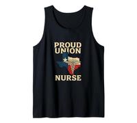 Proud Union Nurse Texas Flag RN Labor Rights Design Camiseta sin Mangas