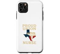 Proud Union Nurse Texas Flag RN Labor Rights Design Carcasa para iPhone 11 Pro MAX