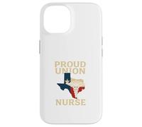 Proud Union Nurse Texas Flag RN Labor Rights Design Carcasa para iPhone 14