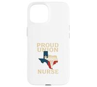 Proud Union Nurse Texas Flag RN Labor Rights Design Carcasa para iPhone 15