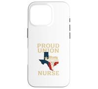 Proud Union Nurse Texas Flag RN Labor Rights Design Carcasa para iPhone 16 Pro