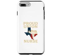 Proud Union Nurse Texas Flag RN Labor Rights Design Carcasa para iPhone 7 Plus/8 Plus