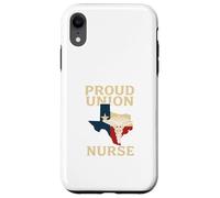 Proud Union Nurse Texas Flag RN Labor Rights Design Carcasa para iPhone XR