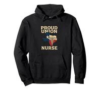 Proud Union Nurse Texas Flag RN Labor Rights Design Sudadera con Capucha