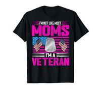 Proud Veteran Mom 4th of July Patriotic Strong Vet Lady Camiseta