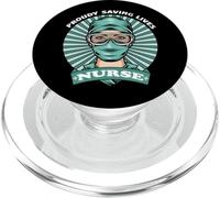 Proudly Saving Lives Nurse Funny For Nurses PopSockets PopGrip para MagSafe