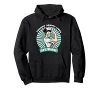 Proudly Saving Lives Nurse Funny For Nurses Sudadera con Capucha