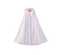Proumhang Capa con Capucha para Niñas Capa Dos Capas Sparkling Lentejuelas Capa Niños Niñas Halloween Navidad Carnaval Día del Niño Princesa Fiesta de Cumpleaños Cosplay Costume Blanco L