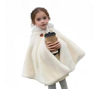 Proumhang Capa con Capucha para Niñas,Poncho de Invierno Cálido para Exteriores,Chaqueta con Capucha,Abrigo con Capa de Princesa, Ropa para la Nieve para Bebés y Niños Pequeños,Blanco,100