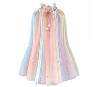 Proumhang Capa de Princesa para Niñas,Colorida Capa de Princesa,Sparkling Lentejuelas Tul Princesa Fancy Dress,Halloween Carnaval para 3-8 años de edad las Niñas Colores 1 S