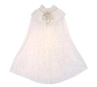 Proumhang Capa de Princesa para NiñasColorido Lentejuelas Brillantes Tul Princesa Capa de Disfraces Halloween Carnaval Cumpleaños Tema Dress Up Party Regalo para Niñas de 3 a 9 años 75cm Blanco