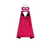 Proumhang Capa Máscara Set Halloween Navidad Carnaval Día de los Niños Fiesta de Cumpleaños Cosplay Rendimiento Traje Capa de Superhéroe Para Niños de 1-9 años RosaRojo