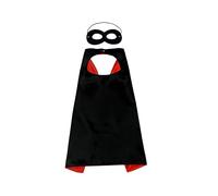 Proumhang Capa Máscara Set Halloween Navidad Carnaval Día de los Niños Fiesta de Cumpleaños Cosplay Rendimiento Traje Capa de Superhéroe Para Niños de 1-9 años Negro Rojo