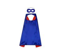 Proumhang Capa Máscara Set Halloween Navidad Carnaval Día de los Niños Fiesta de Cumpleaños Cosplay Rendimiento Traje Capa de Superhéroe Para Niños de 1-9 años Azul