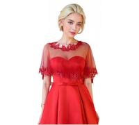 Proumhang Chales de Chiffon para Mujeres - Mantones,Capas y Velos Nupciales Elegantes para Novias,Damas de Honor, Fiestas de Promoción y Eventos Especiales Talla única Vino rojo